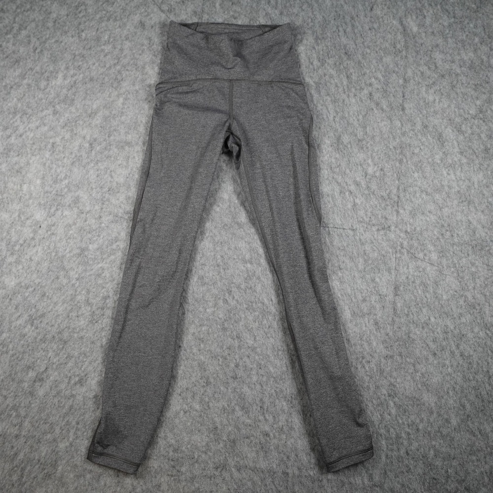 Lululemon Leggings Women 2 Grey Train Times 7/8‎ Pant 25" Yoga Gym Workout Run